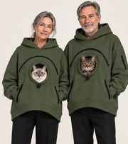 MINION Cat Cuddle Hoodie — Army Green