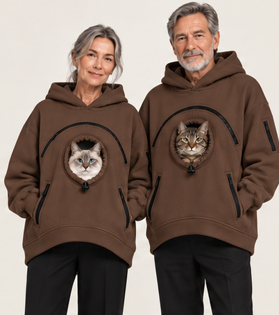 MINION Cat Cuddle Hoodie — Brown