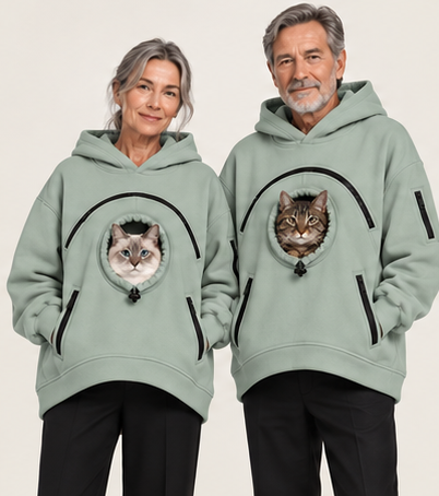 MINION Cat Cuddle Hoodie — Sage Green